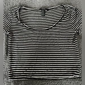 Black and White Forever 21 Short Sleeve Tshirt